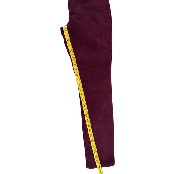 Banana Republic Skinny Corduroy Pants Burgundy Sz 2 (Fits 4) Fall Chic Preppy - Picture 8 of 11